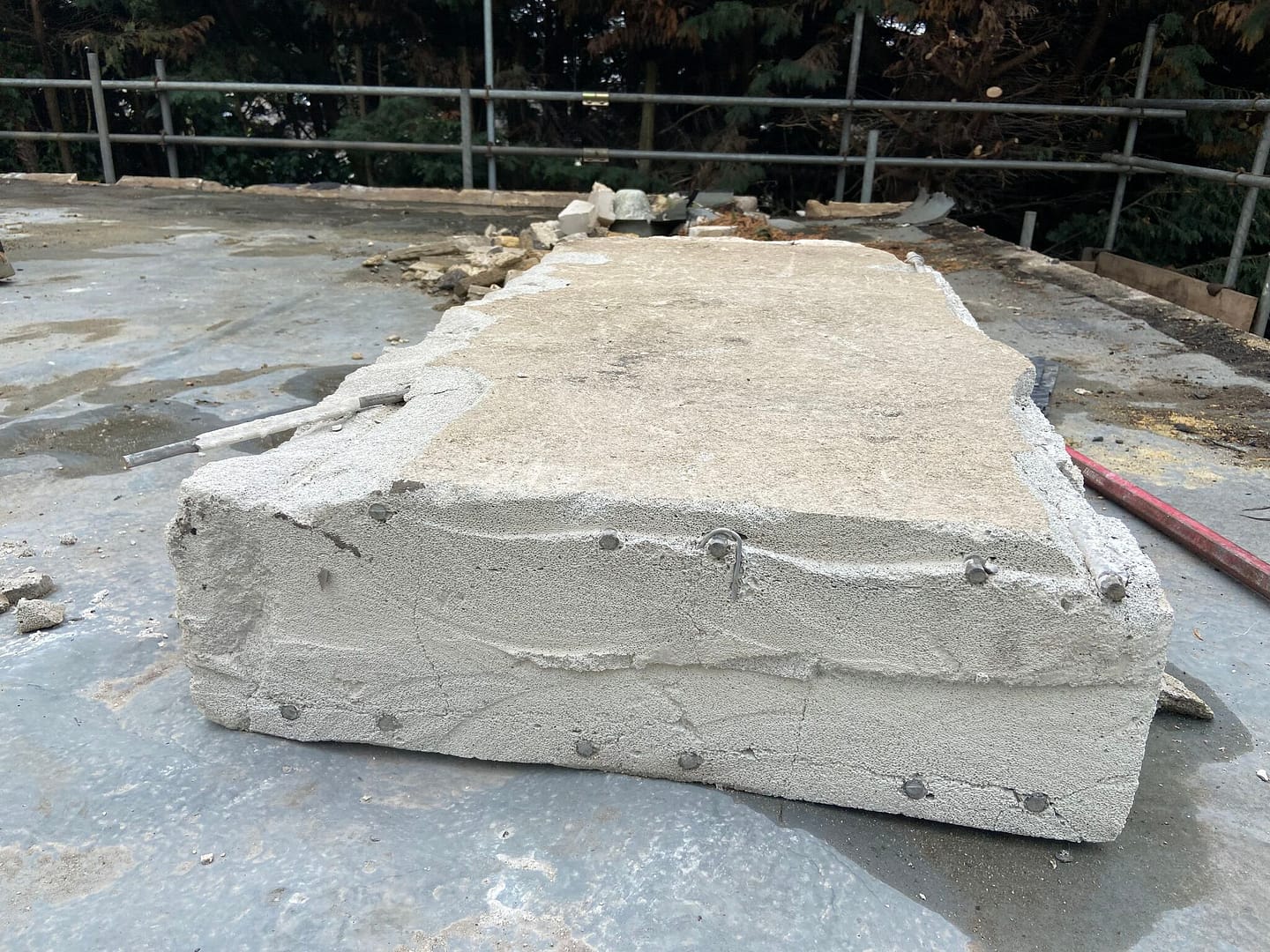 RAAC block of concrete